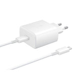 Samsung 45w Superfast Adapter With Type C To C Cable White Charger